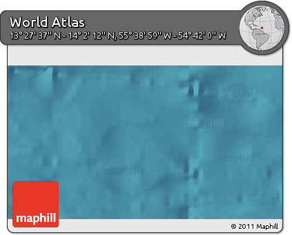 Satellite 3D Map of the Area around 13° 44' 54" N, 55° 10' 29" W