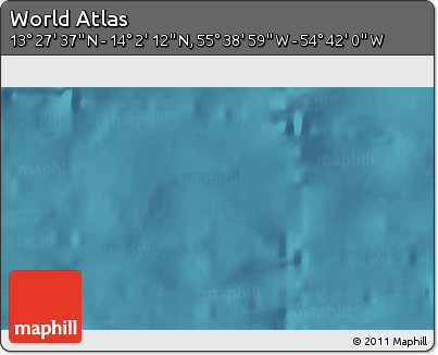 Satellite 3D Map of the Area around 13° 44' 54" N, 55° 10' 29" W