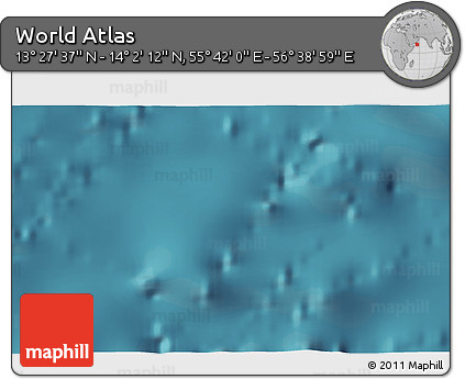 Satellite 3D Map of the Area around 13° 44' 54" N, 56° 10' 29" E