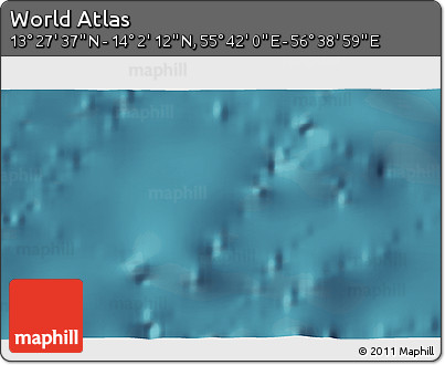Satellite 3D Map of the Area around 13° 44' 54" N, 56° 10' 29" E
