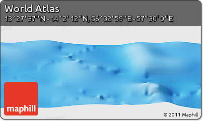 Physical Panoramic Map of the Area around 13° 44' 54" N, 57° 1' 29" E