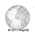 Outline Map of Kerta, rectangular outline