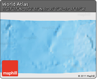 Political 3D Map of the Area around 13° 44' 54" N, 60° 16' 29" W