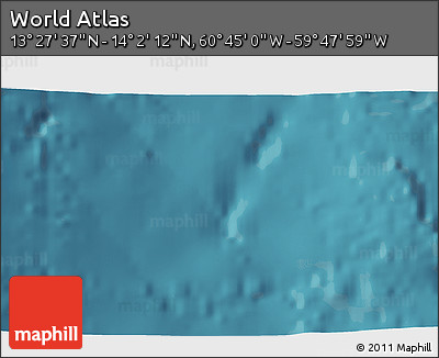 Satellite 3D Map of the Area around 13° 44' 54" N, 60° 16' 29" W