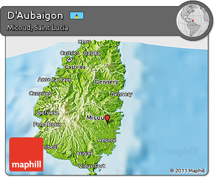 Physical 3D Map of D'Aubaigon