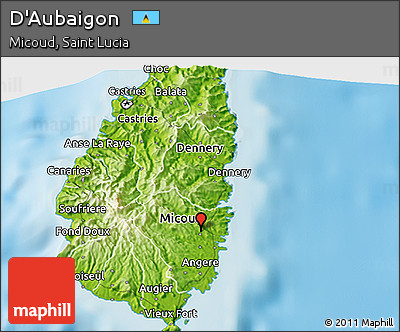 Physical 3D Map of D'Aubaigon