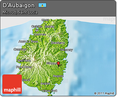 Physical 3D Map of D'Aubaigon