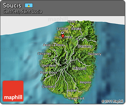 Satellite 3D Map of Soucis