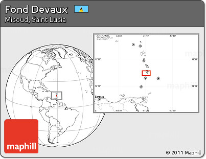 Blank Location Map of Fond Devaux