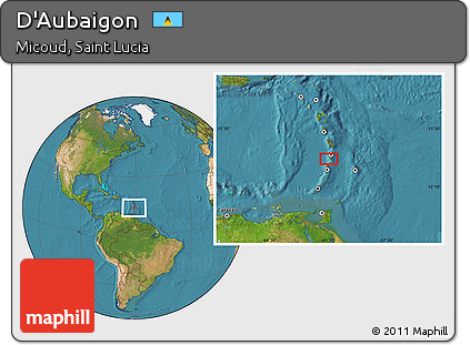 Satellite Location Map of D'Aubaigon