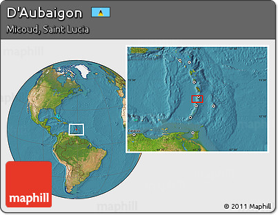 Satellite Location Map of D'Aubaigon