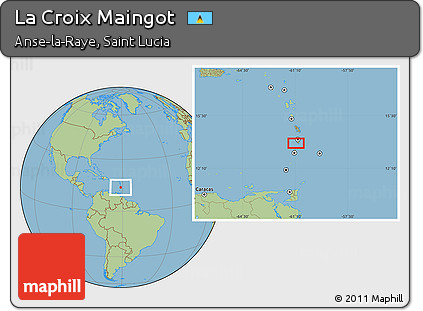 Savanna Style Location Map of La Croix Maingot