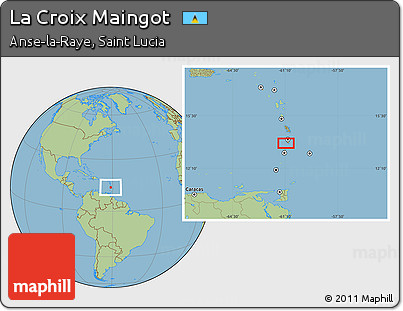 Savanna Style Location Map of La Croix Maingot