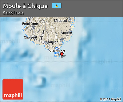 Shaded Relief Map of Moule à Chique