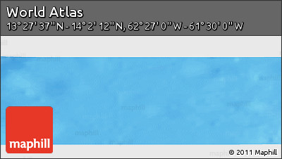 Physical Panoramic Map of the Area around 13° 44' 54" N, 61° 58' 30" W