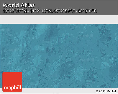 Satellite 3D Map of the Area around 13° 44' 54" N, 65° 31' 30" E