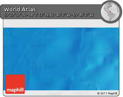 Physical 3D Map of the Area around 13° 44' 54" N, 66° 13' 29" W
