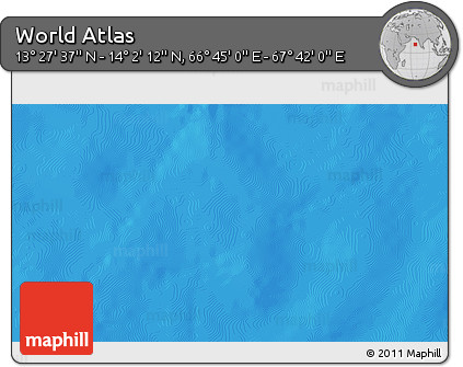 Physical 3D Map of the Area around 13° 44' 54" N, 67° 13' 29" E
