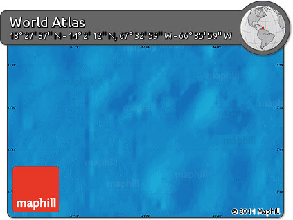 Shaded Relief Map of the Area around 13° 44' 54" N, 67° 4' 29" W