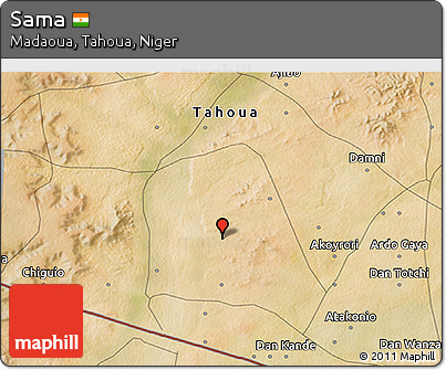 Satellite 3D Map of Sama
