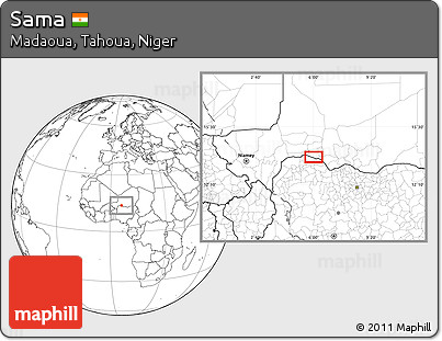 Blank Location Map of Sama