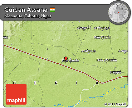 Physical Map of Guidan Assane