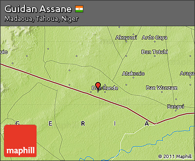 Physical Map of Guidan Assane