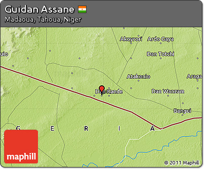 Physical Map of Guidan Assane