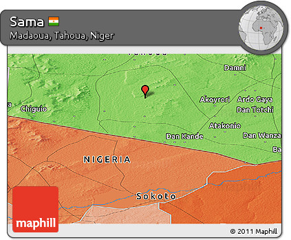 Political Panoramic Map of Sama