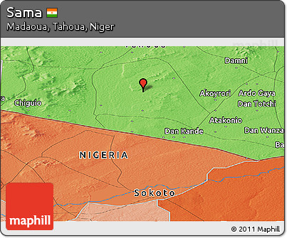Political Panoramic Map of Sama