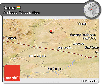 Satellite Panoramic Map of Sama