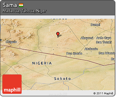 Satellite Panoramic Map of Sama