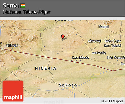 Satellite Panoramic Map of Sama