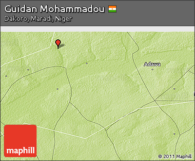 Physical 3D Map of Guidan Mohammadou