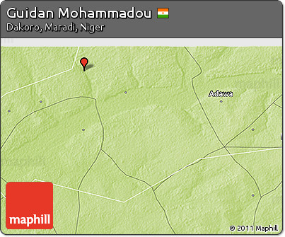 Physical 3D Map of Guidan Mohammadou