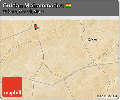 Satellite 3D Map of Guidan Mohammadou