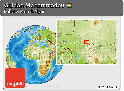 Physical Location Map of Guidan Mohammadou