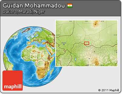 Physical Location Map of Guidan Mohammadou