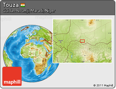 Physical Location Map of Touza