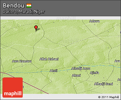 Physical Panoramic Map of Bendou