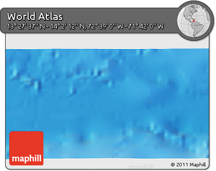Shaded Relief 3D Map of the Area around 13° 44' 54" N, 72° 10' 30" W