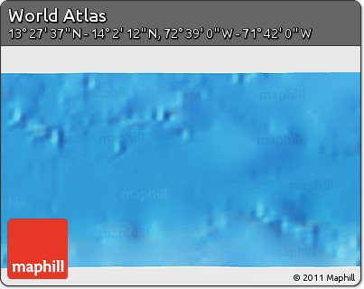 Shaded Relief 3D Map of the Area around 13° 44' 54" N, 72° 10' 30" W