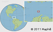 Savanna Style Location Map of the area around 13° 44' 54" N, 73° 1' 30" W