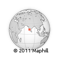 Outline Map of the Area around 13° 44' 54" N, 74° 52' 30" E, rectangular outline