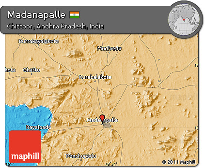 Madanapalle Map Andhra Pradesh Free Political Map Of Madanapalle