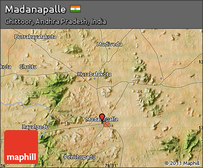 Madanapalle Map Andhra Pradesh Free Satellite Map Of Madanapalle