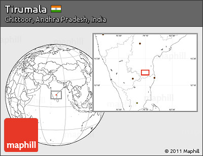 Blank Location Map of Tirumala
