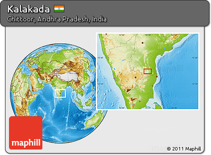 Physical Location Map of Kalakada
