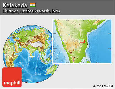 Physical Location Map of Kalakada