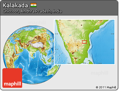 Physical Location Map of Kalakada